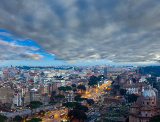 Fototapeta na wymiar Rome City panorama, Italy