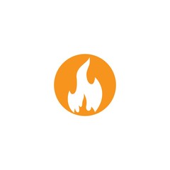 Fire flame logo template vector icon illustration