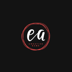 E A EA Initial logo template vector. Letter logo concept