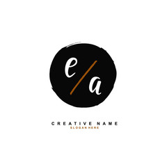 E A EA Initial logo template vector. Letter logo concept