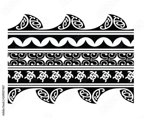 Full Sleeve Chest Maori Polynesian Tribal Tattoo Stencil