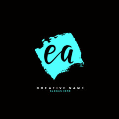 E A EA Initial logo template vector. Letter logo concept