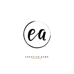 E A EA Initial logo template vector. Letter logo concept