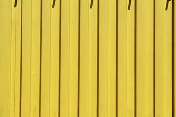 Vertical yellow roof surface/zinc/metal sheet texture pattern background.