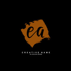 E A EA Initial logo template vector. Letter logo concept