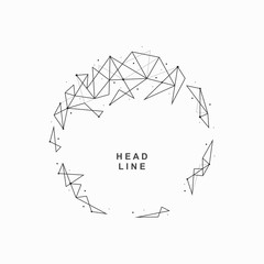 Abstract geometric technological polygonal background. Vector creative design.