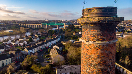 Drogheda Town , Drone photos ,Ireland , co Meath 