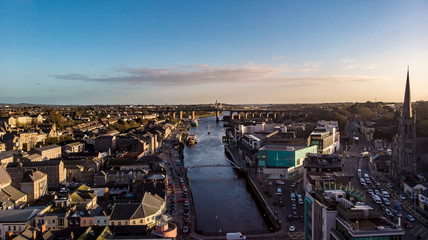 Drogheda Town , Drone photos ,Ireland , co Meath 