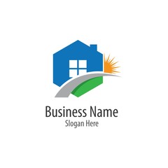 Property logo template vector icon illustration