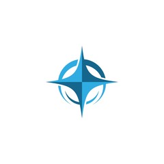 Fototapeta premium Compass logo template vector icon illustration