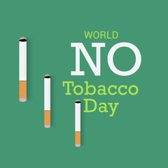 Vector illustration Of World No Tobacco Day.  