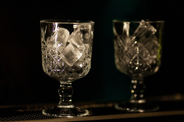 granite glass with ice