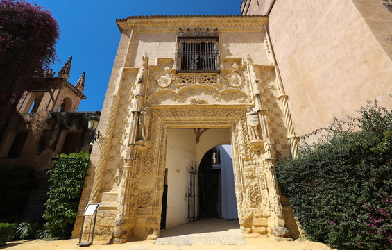 Marchena door, Alcazar, royal palace, Seville, Andalusia, Spain