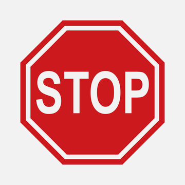 Stop Sign Icon. Vector illustration.