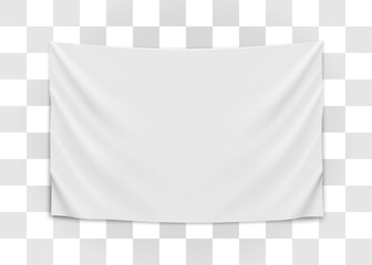 Hanging empty white flag. Blank flag concept. © hobbitfoot