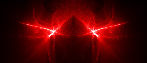 Fototapeta premium red circular wave glow. kaleidoscope lighting effect.