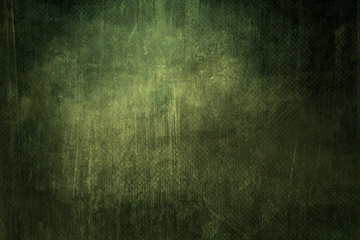 Fototapeta na wymiar Dark green grungy canvas background or texture