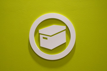 shopping Mall pictogram green wall