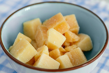 Pieces of hard swrapped in a bowl