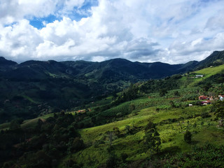 Country side mountain valley in brazil