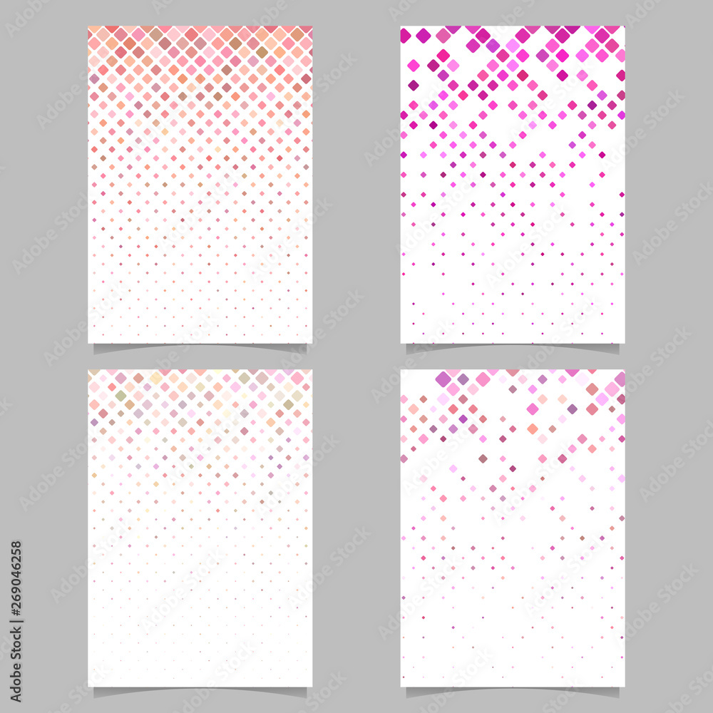 Poster abstract geometric rounded square pattern background flyer template - vector graphic design