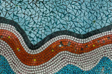 Foto auf Acrylglas Mosaik bunte mosaikpflaster hintergrundtextur