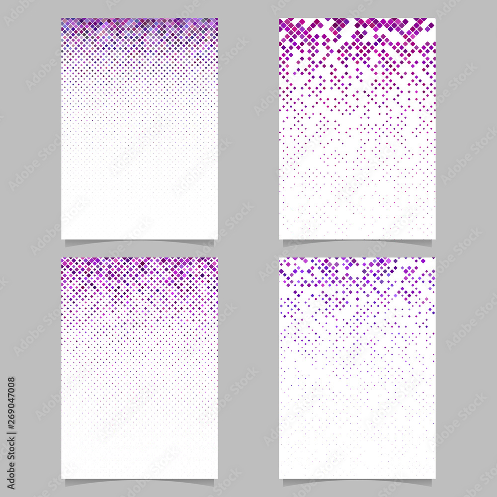 Poster square pattern poster designs - vector mosaic page background set