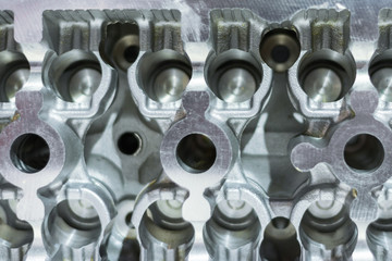The cylinder head of the internal combustion engine.