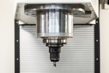 Modern lathe metalworking CNC machine.