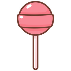 Lollipop vector cartoon illustration isolated on white background.