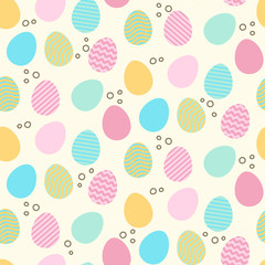 Easter seamless pattern - pastel eggs background design
