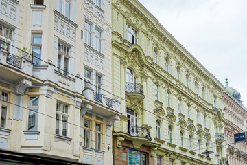 BRNO, CZECH REPUBLIC - July 25, 2017: Antique building view in Brno, Czech Republic