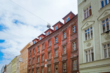 Fototapeta premium BRNO, CZECH REPUBLIC - July 25, 2017: Antique building view in Brno, Czech Republic