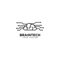 Brain Technology Logo Design Template