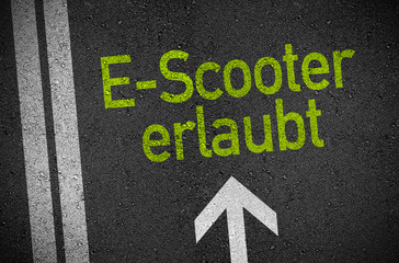 Asphalt mit E-Scooter erlaubt