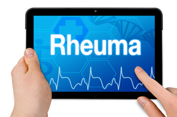 Tablet mit Touchscreen und Rheuma