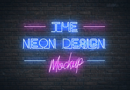 Neon Sign Mockup