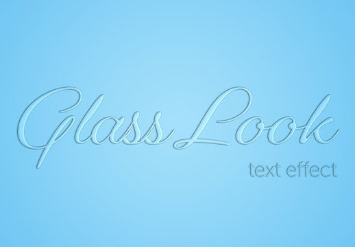 Glass Style Text Mockup