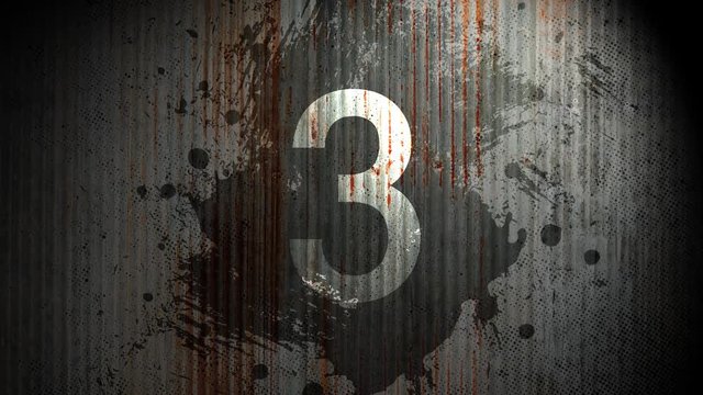 Top 3 Countdown Timer Old Metal Surface - Top Three