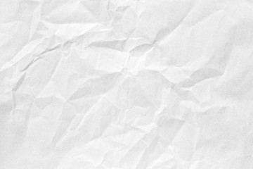 Crumpled white background paper texture