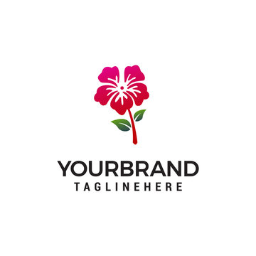 flower rose logo design concept template vector