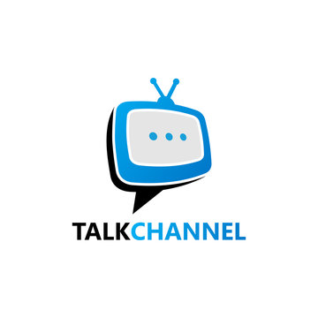 Talk Channel Logo Template Design Vector, Emblem, Design Concept, Creative Symbol, Icon