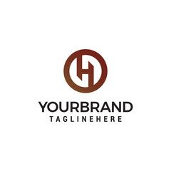 letter H logo design concept template vector
