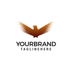 Obraz premium wing bird logo design concept template vector