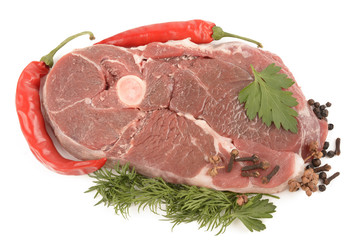 mutton on a white background