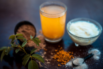 Perfect home remedy for instant relief from menstrual pain consisting of Buttermilk,Fenugreek seeds powder or Parsley seeds powder, salt and some devil's dung or stinking gum powder in a glass.