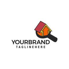 search home logo design concept template vector