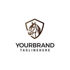 head horse logo design concept template vector