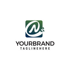 letter N pixel logo design concept template vector