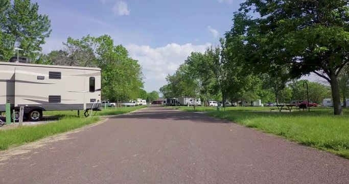 Slowly Gliding Through RV Campground